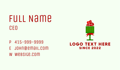 Christmas Goblet Decoration Business Card Image Preview