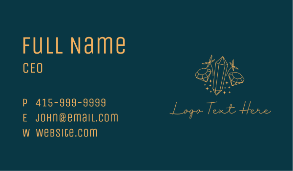 Golden Jewel Boutique Business Card Design Image Preview