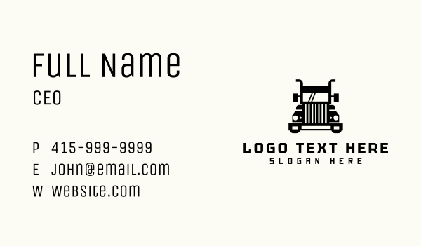 Truck Haulage Transport Business Card Design Image Preview