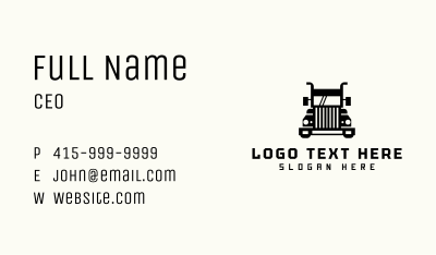 Truck Haulage Transport Business Card Image Preview