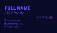 Neon Business Wordmark Business Card Image Preview