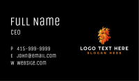 Hot Flaming Chicken  Business Card Image Preview
