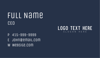 White Generic Brand  Business Card Image Preview