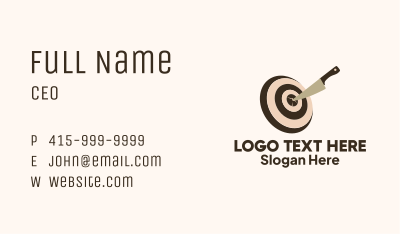 Knife Target Business Card Image Preview
