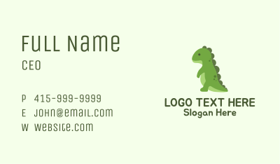 Toddler Dino Plush Toy Business Card Image Preview