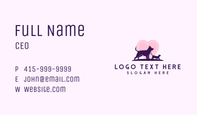 Animal Veterinary Rehabilitation Business Card Image Preview