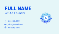 Greek Nu Letter N Business Card Image Preview