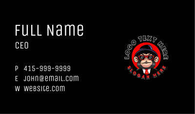 Gangster Monkey Boss Business Card Image Preview