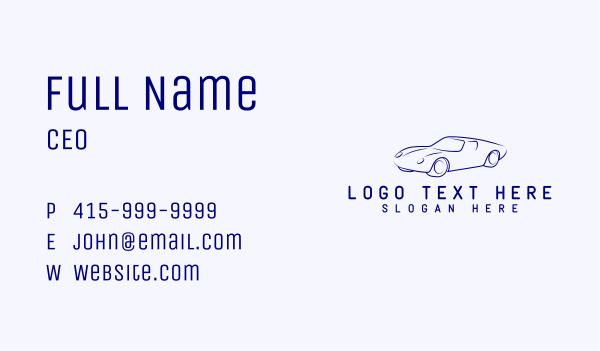 Blue Automotive Car Business Card Design Image Preview