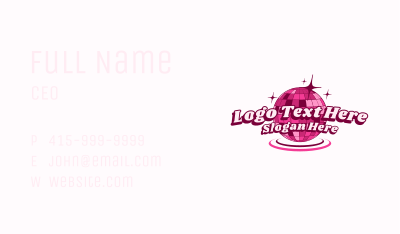 Retro Disco Bar Business Card Image Preview