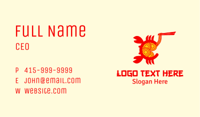 Seafood Crab Noodles Business Card Image Preview