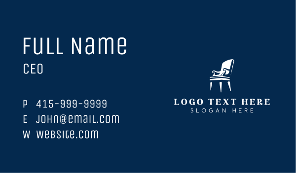 Chair Seat Upholstery Business Card Design Image Preview