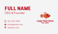 Aztec Tribal Fish  Business Card Image Preview