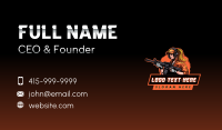 Gaming Female Tactical Gunner Business Card Preview