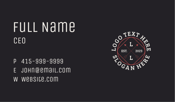 Brewery Hipster Circle Business Card Design Image Preview