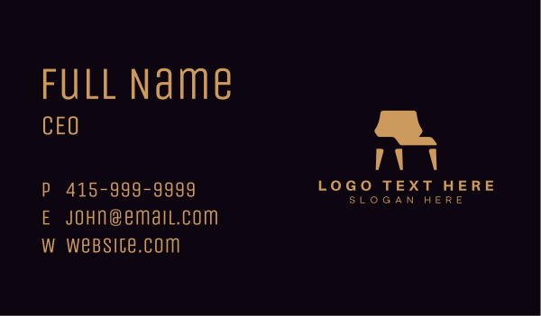 Chair Furniture Decor  Business Card Design Image Preview