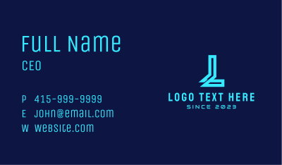 Cyber Letter L Business Card Image Preview