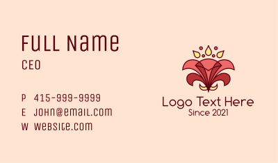 Ornamental Hibiscus Flower Business Card Image Preview