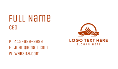 Brown Car Wings Business Card Image Preview
