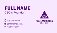 Triangular Eye Business Card Design