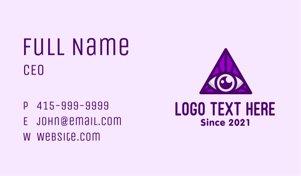 Triangular Eye Business Card Design Image Preview