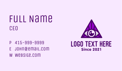 Triangular Eye Business Card Image Preview