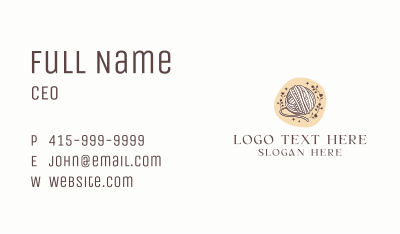 Floral Knitting Yarn Business Card Image Preview