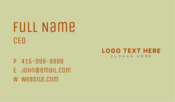 Generic Masculine Brand Business Card Design Image Preview