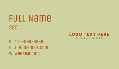 Generic Masculine Brand Business Card Image Preview