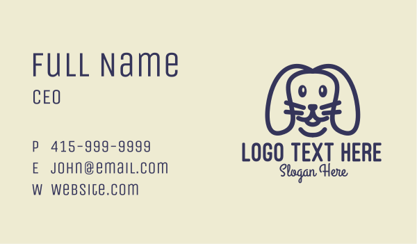 Cute Pet Dog  Business Card Design Image Preview