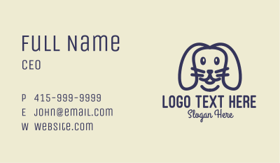 Cute Pet Dog  Business Card Image Preview