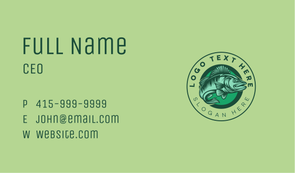 Seafood Swimming Fish  Business Card Design Image Preview