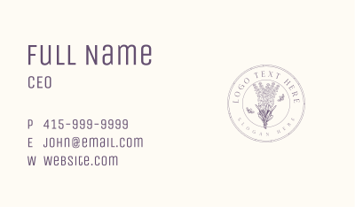 Lavender Flower Bee Business Card Image Preview
