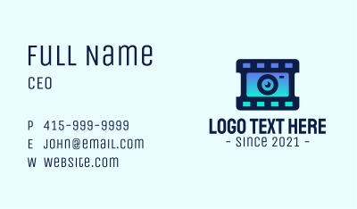 Film Strip Lens Business Card Image Preview