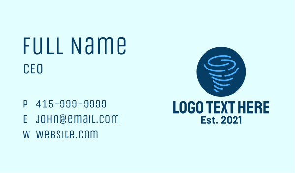 Tornado Weather Badge Business Card Design Image Preview