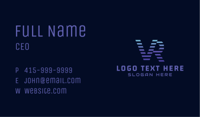 Stripe VR Pattern Business Card Image Preview