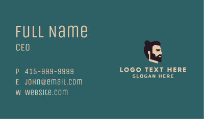 Hipster Man Beard Business Card Image Preview