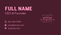 Pink Festive Star Wordmark  Business Card Image Preview