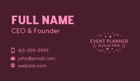 Pink Festive Star Wordmark  Business Card Image Preview