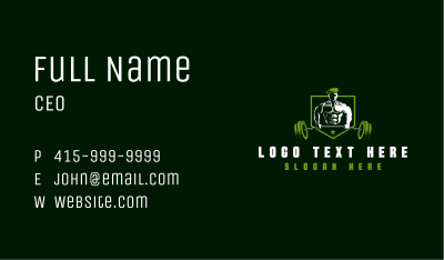 Military Barbell Training Business Card Image Preview
