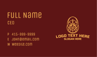 Viking Warrior Outline Business Card Image Preview