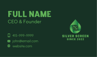 Green Spa Leaf Droplet Business Card Image Preview