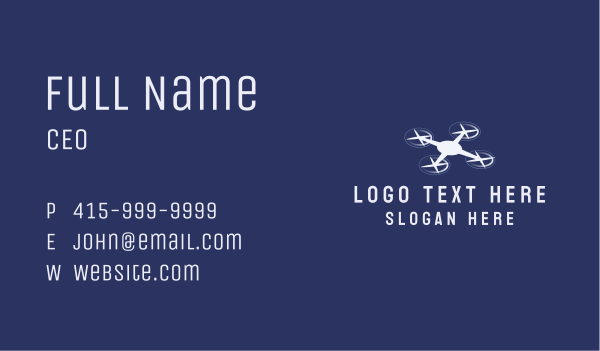 Flying Drone Tech Business Card Design Image Preview