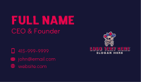 Cartoon Skull Casino  Business Card Image Preview
