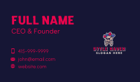 Cartoon Skull Casino  Business Card Image Preview