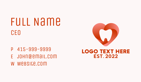 Heart Dental Clinic  Business Card Design Image Preview