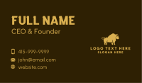 Golden Bull Fighting Business Card Image Preview