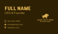 Golden Bull Fighting Business Card Design