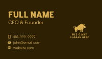 Golden Bull Fighting Business Card Image Preview