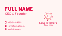 Spring Rose Wreath Business Card Image Preview